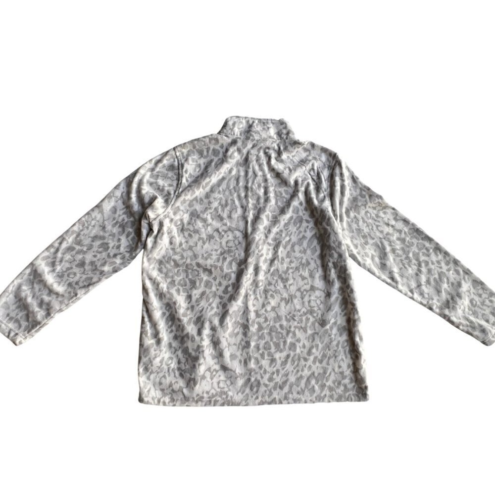 Laura Scott Gray and White Watercolor Fleece, Large